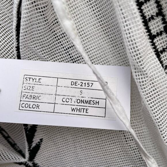 Love Sam Caftan Swim Cover Embroidered Size Small NWT Cotton Mesh - Picture 5 of 7